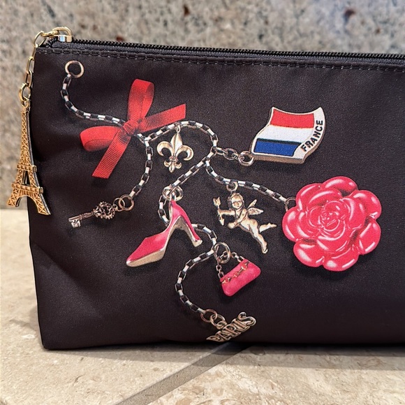 New Lancôme Paris Eiffel Tower Francophile French charm nylon make up pouch - Picture 3 of 8